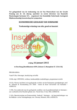 economische geologie van suriname