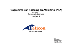 Programma van Toetsing en Afsluiting (PTA)