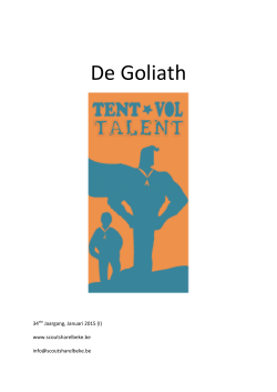 Goliath Januari 2015 - Scouts Liederik