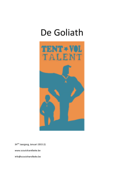 Goliath Januari 2015 - Scouts Liederik