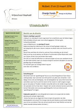Weekbulletin - Vrije School Almere