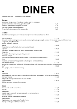 menukaart - Theatercafe / Diner