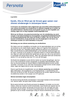 Eandis, Elia en Wind aan de Stroom gaan samen voor slimme