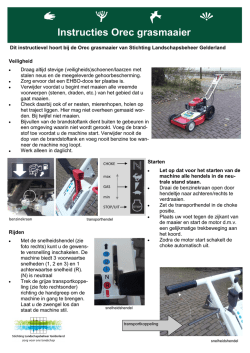 Informatie over het gebruik van de Orec ruw terreinmaaier