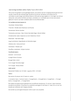 Jaarverslag commissie handbal