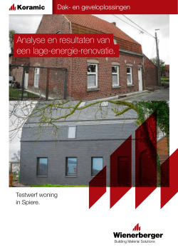 Download de projectfiche - Wienerberger renovatieoplossingen