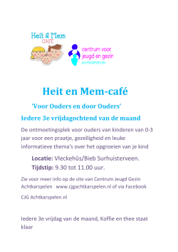 Heit en Mem-café - Verloskundigen praktijk Wolkom.