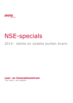 eerste NSE-special - en Innovatiecentrum