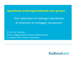 Download presentatie - Verenso regiosymposium 2014 NHn
