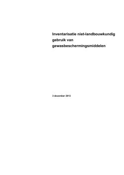 Inventarisatie niet-landbouwkundig gebruik van