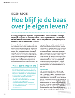 Hoe blijf je de baas over je eigen leven?