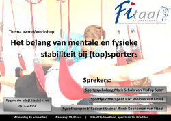 Het belang van mentale en fysieke stabiliteit bij (top)sporters
