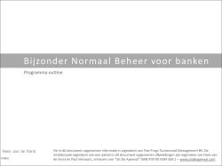 Programma herstructurering banken