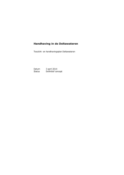 Handhaving in de Deltawateren