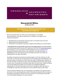 Drie interessante Afdelingsuitspraken over Natuurbeschermingsrecht