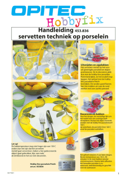 Handleiding 453.836 servetten techniek op porselein