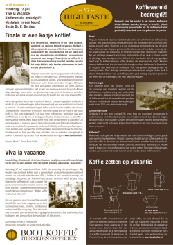 HIGH TASTE - Boot Koffie