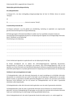 Onderstaande NDA is opgesteld door Aimpact B.V. Wederzijdse