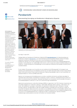 Persbericht Samenwerking VKN-Experian