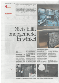 Henk Baars van beveiligingsbedrijf Sechan. &bdquo;Zeker in