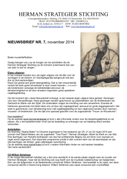 laatste nieuwsbrief (november 2014, pdf)