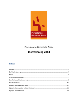 Jaarrekening 2013 - PKN