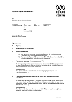 Agenda algemeen bestuur - DCMR Milieudienst Rijnmond