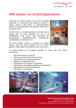 DB 2014.5.1 Lichtsystemen NL - MSR Röntgenraumtechnische