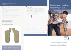 Een betere houding begint bij de voet