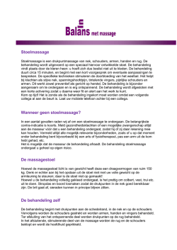 Download hier de informatie over stoelmassage