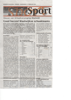 Goed herstel Waalwijkse schaakteams