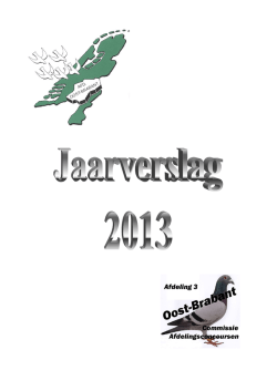 Jaarverslag afd en CA - Afdeling 3 Oost