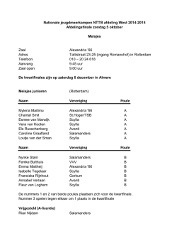 Publicatie NJM - Afdeling West