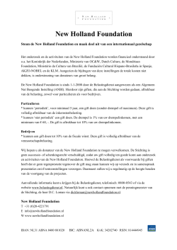 PDF - New Holland Foundation