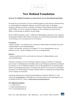PDF - New Holland Foundation