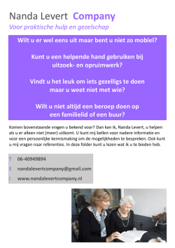 In de folder vindt u uitgebreide informatie.