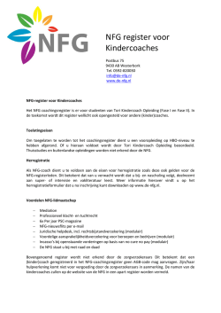 NFG register voor Kindercoaches