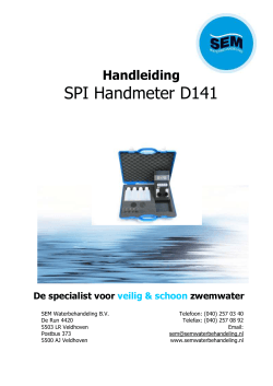Handleiding (NL) SPI handmeter V6