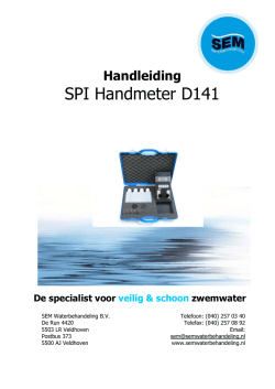 Handleiding (NL) SPI handmeter V6