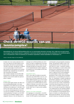 Check de WOZ-waarde van uw tenniscomplex!