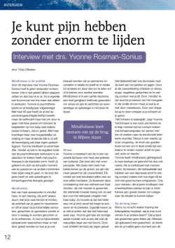 Je kunt pijn hebben zonder enorm te lijden
