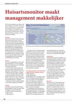 Huisartsmonitor maakt management makkelijker