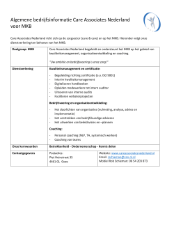 Algemene bedrijfsinformatie Care Associates Nederland voor MKB