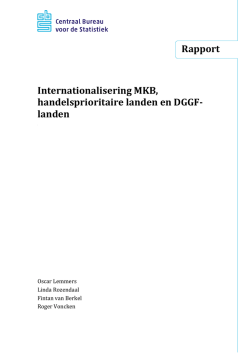 Internationalisering MKB, handelsprioritaire landen en DGGF