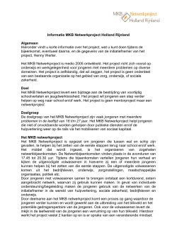 Informatie MKB Netwerkproject Holland Rijnland Algemeen