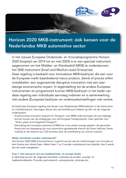Horizon 2020 MKB-instrument: &oacute;&oacute;k kansen voor de