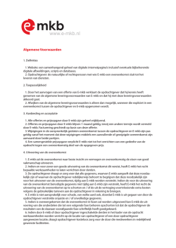 Algemene Voorwaarden - E-MKB
