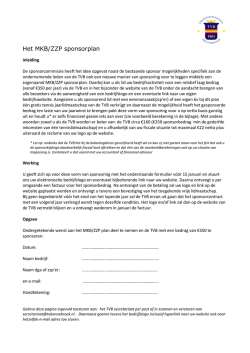 Het MKB/ZZP sponsorplan
