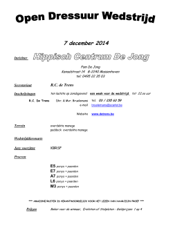 7 december 2014 - Welkom bij RC De Trens