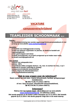 TEAMLEIDER SCHOONMAAK M/V